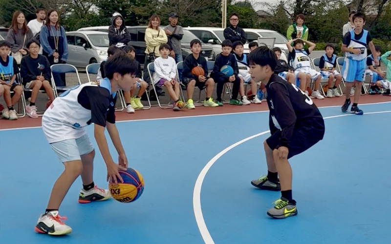 3x3バスケットボール大会の試合中の試合