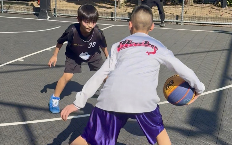飯島康夫3x3バスケットボール大会の試合の様子